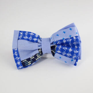 Papillon uomo azzurro patchwork